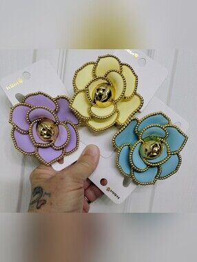 Camellia Hair Clips Set Of 3